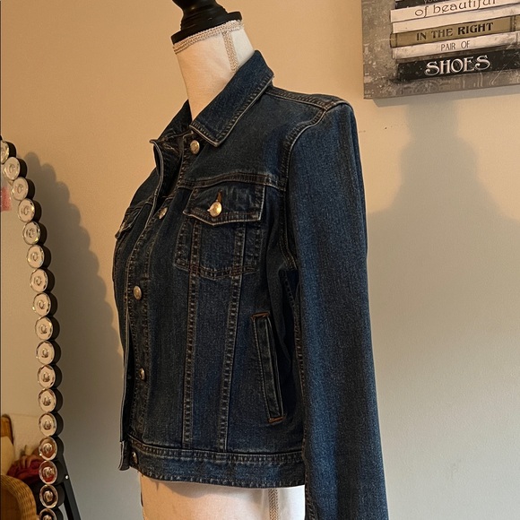 Lauren Ralph Lauren Dark Blue Denim Jacket - Picture 2 of 5